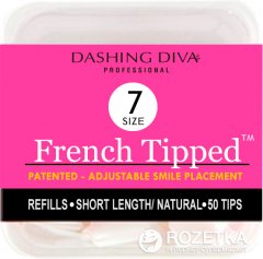 купить Типсы для моделирования френча Dashing Diva French Tipped Short Natural 7 размер 50 шт (096100082602)