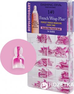 купить Типсы для френча Dashing Diva French Wrap Plus Thick Hot Pink 140 шт (096100084514)