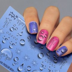 купить Водный слайдер дизайн для ногтей Fashion Nails капли воды (Aero16)
