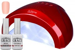 купить Набор лампа SUNone Red UV/LED 48W + Камуфлирующая база №1 + Топ Grace 8 мл