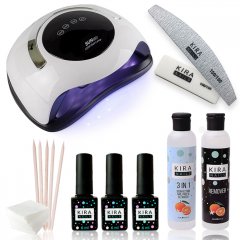 купить Набор для покрытия ногтей гель-лаком Kira Nails "Standart" + лампа SUN BQ-5T 120W WHITE UV/LED