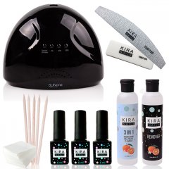 купить Набор для покрытия ногтей гель-лаком Kira Nails "Standart" + лампа SUN ONE 48W BLACK UV/LED