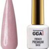 купить Каучуковая база GGA Professional Premium French Base 05 Розовое мерцание 15 мл (1213077619931)