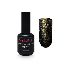 купить Топ з шиммером без ЛШ SYLNA non wipe top coat Opal 15 мл