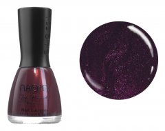 купить Лак для ногтей №057 Naomi Темный вишневый с фиолетовым оттенком и блестками 12мл