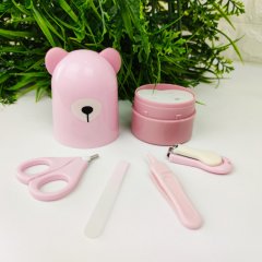 купить Маникюрный набор "Мишка" для детей Розовый