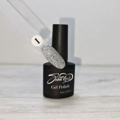 купить Гель лак для ногтей Sweet Nails светоотражающий серебро №1 8мл
