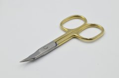 купить Ножницы маникюрные для ногтей Beauty LUXURY HH-18 золотые комбинированные