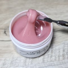 купить Полигель для наращивания ногтей камуфлирующий Sweet Nails Monaco натурально розовый с шиммером 50 г