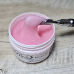 купить Полигель для наращивания ногтей камуфлирующий Sweet Nails Toscana светло розовый с шиммером 50 г