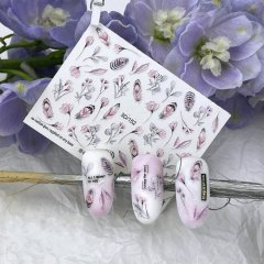 купить Слайдер-дизайн наклейки для ногтей 3D Fashion Nails Цветы Перышко 3D/152