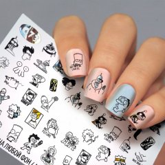 купить Слайдеры для ногтей - водные наклейки Fashion Nails Мультяшки (G73)