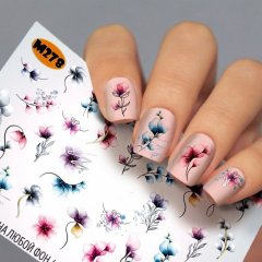 купить Слайдеры для ногтей - водные наклейки Fashion Nails Цветы разноцветные (М278)
