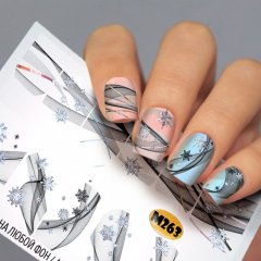 купить Слайдер-дизайн для ногтей Fashion Nails Снежинки (М263)
