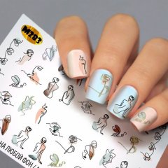 купить Водный слайдер-дизайн наклейки для ногтей Fashion Nails Лица