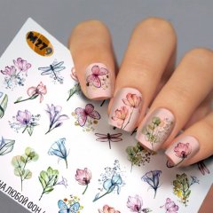 купить Наклейки для дизайна ногтей Fashion Nails Цветы Бабочка Стрекоза (M279)