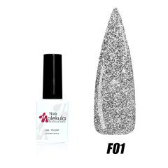 купить Гель-лак для ногтей Molekula Flash Effect №F01 Серебристый светоотражающий 6 мл