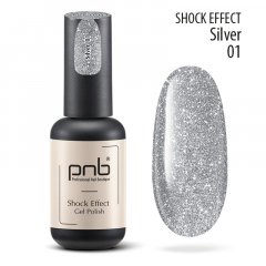 купить Гель-лак для ногтей PNB Gel Shock Efect №01 Silver 8 мл