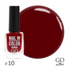 купить Лак для ногтей GO Active Nail in Color №10 Вишневый джем 10 мл