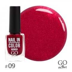 купить Лак для ногтей GO Active Nail in Color №09 Малиновое бордо с перламутром 10 мл