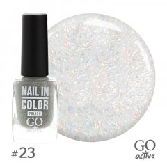 купить Лак для ногтей GO Active Nail in Color №23 Цветные микроблестки на прозрачной основе 10 мл