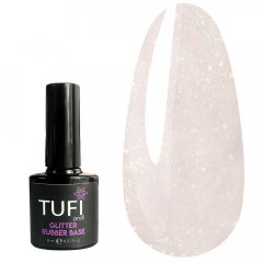 купить База TUFI Profi Premium Glitter Rubber Base №1 - молочная с микроблеском