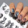 купить Водный слайдер-дизайн для ногтей Fashion Nails черно-белые волны (М255)