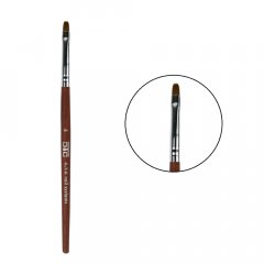 купить Кисть для геля C.T.C №4 - коричневая ручка (кисти для ногтей) (0099345)
