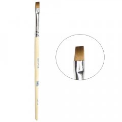 купить Кисть для геля C.T.C Nail Systems №8 прямоугольная коричневая деревянная ручка (0088132)
