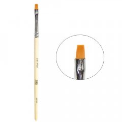 купить Кисть для геля C.T.C Nail Systems №6 - прямоугольная желтая деревянная ручка (0088131)
