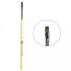 купить Кисть для геля C.T.C Nail Systems №2 - скошенная деревянная ручка (0088127)