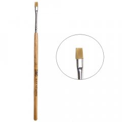 купить Кисть для геля C.T.C Nail Systems №3 - прямоугольная деревянная ручка (0088130)