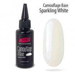 купить База для гель-лака камуфлирующая с шиммером PNB UV/LED Camouflage Sparkling White