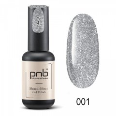 купить Гель-лак светоотражающий классический серебряный PNB Shock Effect №001 Silver