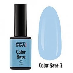 купить Цветная база для ногей Color Base №3 GGA Professional голубая (15 мл)