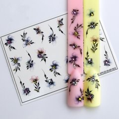 купить Объёмный 3D слайдер-дизайн для ногтей Fashion Nails Crystal с камнями Цветы (3DCrystal/36)