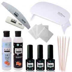 купить Набор для покрытия ногтей гель-лаком Kira Nails "Standart" + лампа SUN Mini 6W WHITE UV/LED