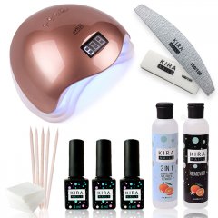 купить Набор для покрытия ногтей гель-лаком Kira Nails "Standart" + лампа SUN 5 48W BRONZE UV/LED