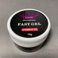 купить Полигель с шиммером Fast Gel Shimmer Master Professional Peach 03 персиковый 15 гр