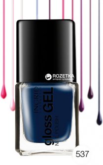 купить Лак для ногтей Ingrid Cosmetics Gloss Gel №537 Темно-синий 7 мл (5901468921294)