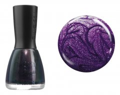 купить Лак для ногтей №046 Naomi Темно-фиолетовый с блестками 12мл